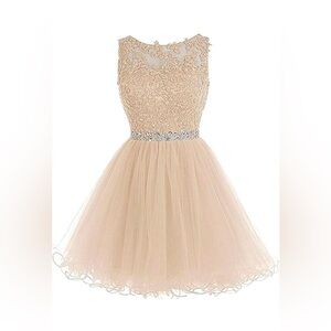 Women's Appliques Prom Short Party Cocktail Gown Beaded Teens Homecoming Dress